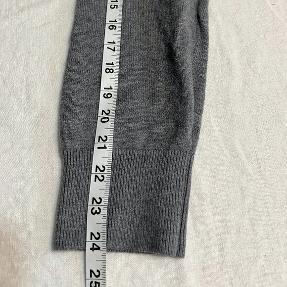 Banana Republic Men's Gray Shawl Collar Cardigan Sweater Large Button Up Cotton - Picture 10 of 11